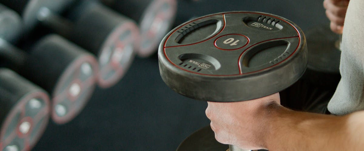 Close-up of adjustable dumbbells - PowerBlock vs Bowflex comparison