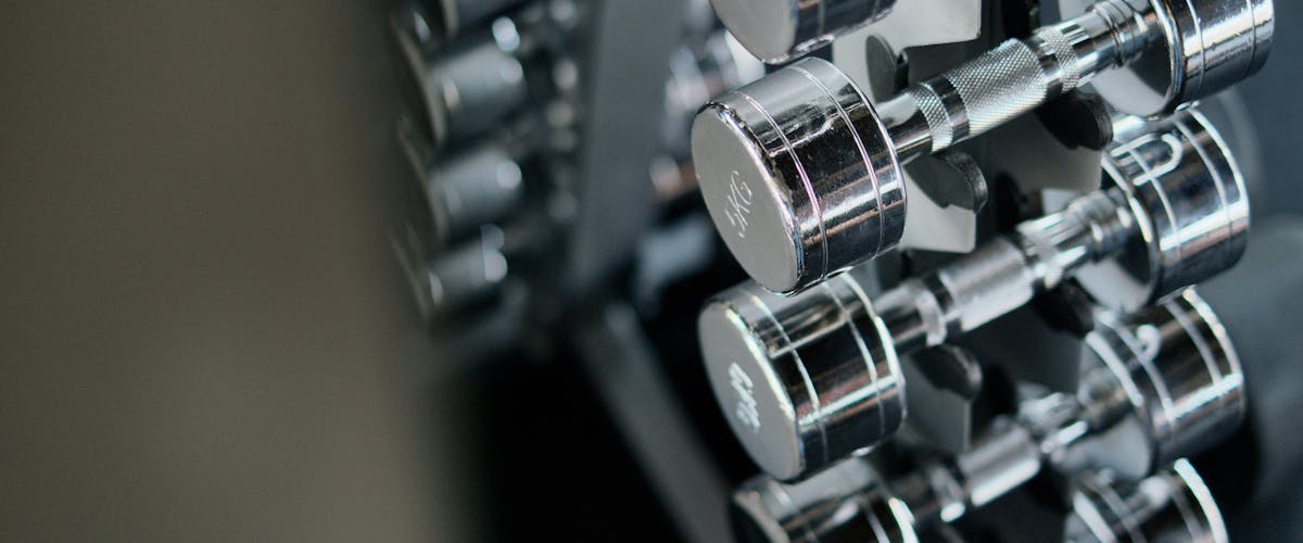 Chrome dumbbells on a weight rack — best power racks under $500